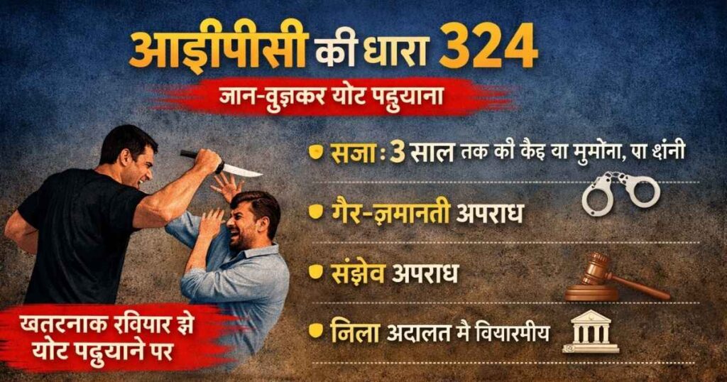 Section 324 of BNS in Hindi