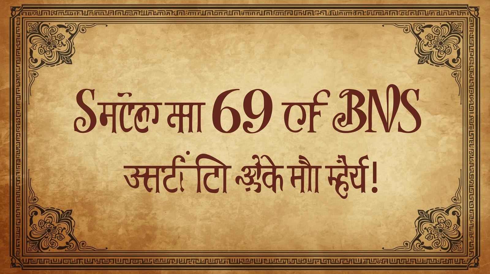 Section 69 of BNS in Hindi
